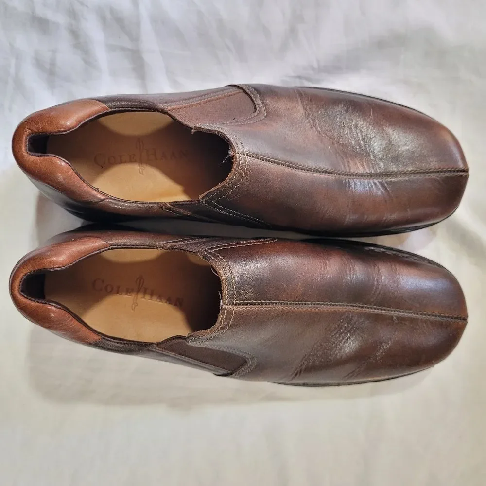 Cole Haan Size 8 Brown Zeno II Men's Slip On Leather Dress Shoes Loafer